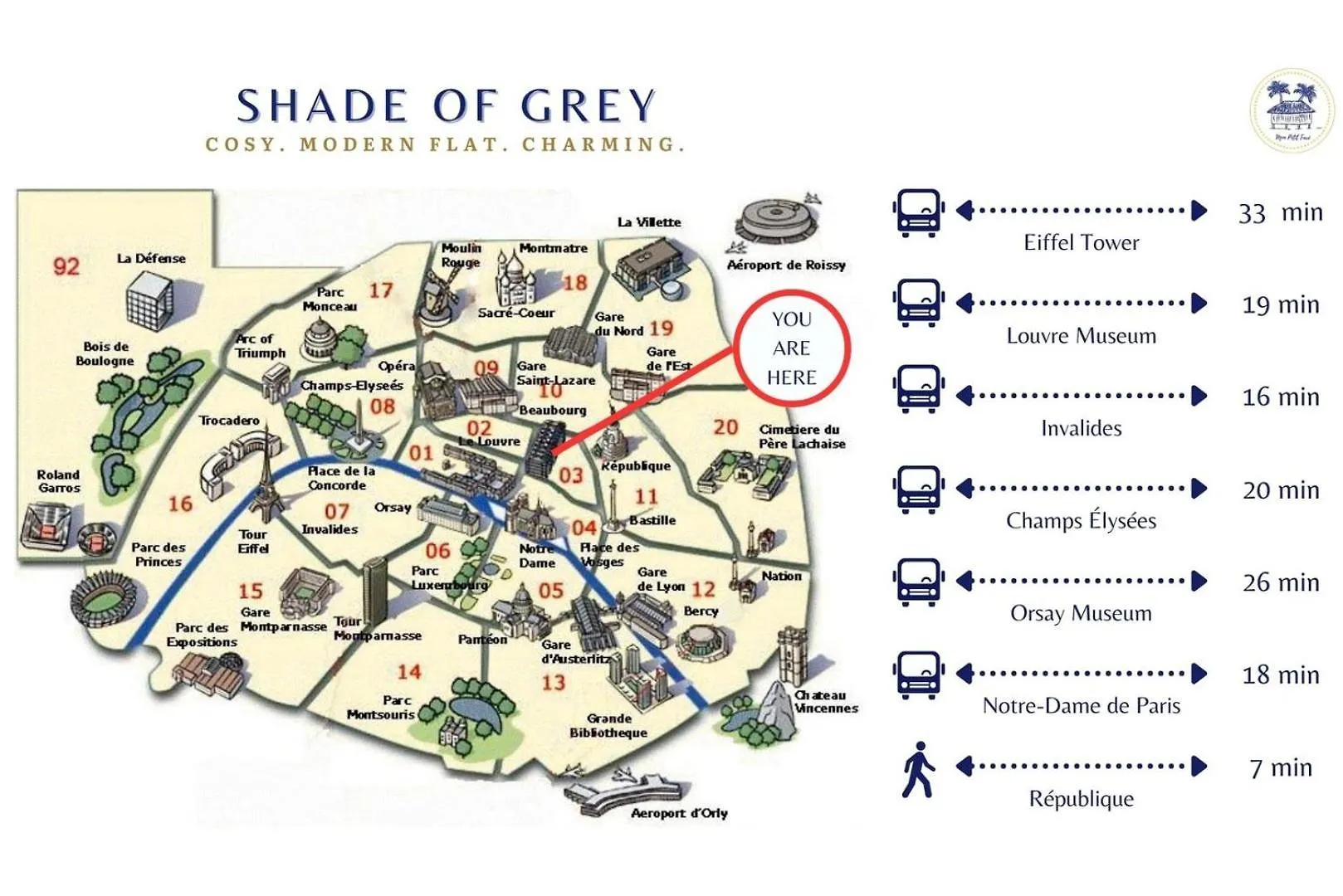 פריז Le Shade Of Grey - Studio Cosy & Compact - Marais צרפת